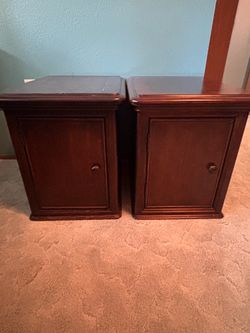 Pair of Solid Wood End Tables