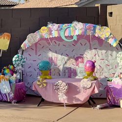 Candies And Backdrop  Candyland Party Theme