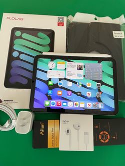 Apple Ipad Mini 6th Generation (8.3” Retina/2021) 64GB with stylus pen, case & Accessories (256GB $399)