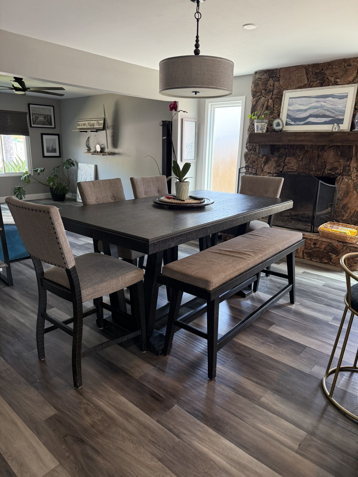 Tall Dining Table With 4 Chairs And Bench