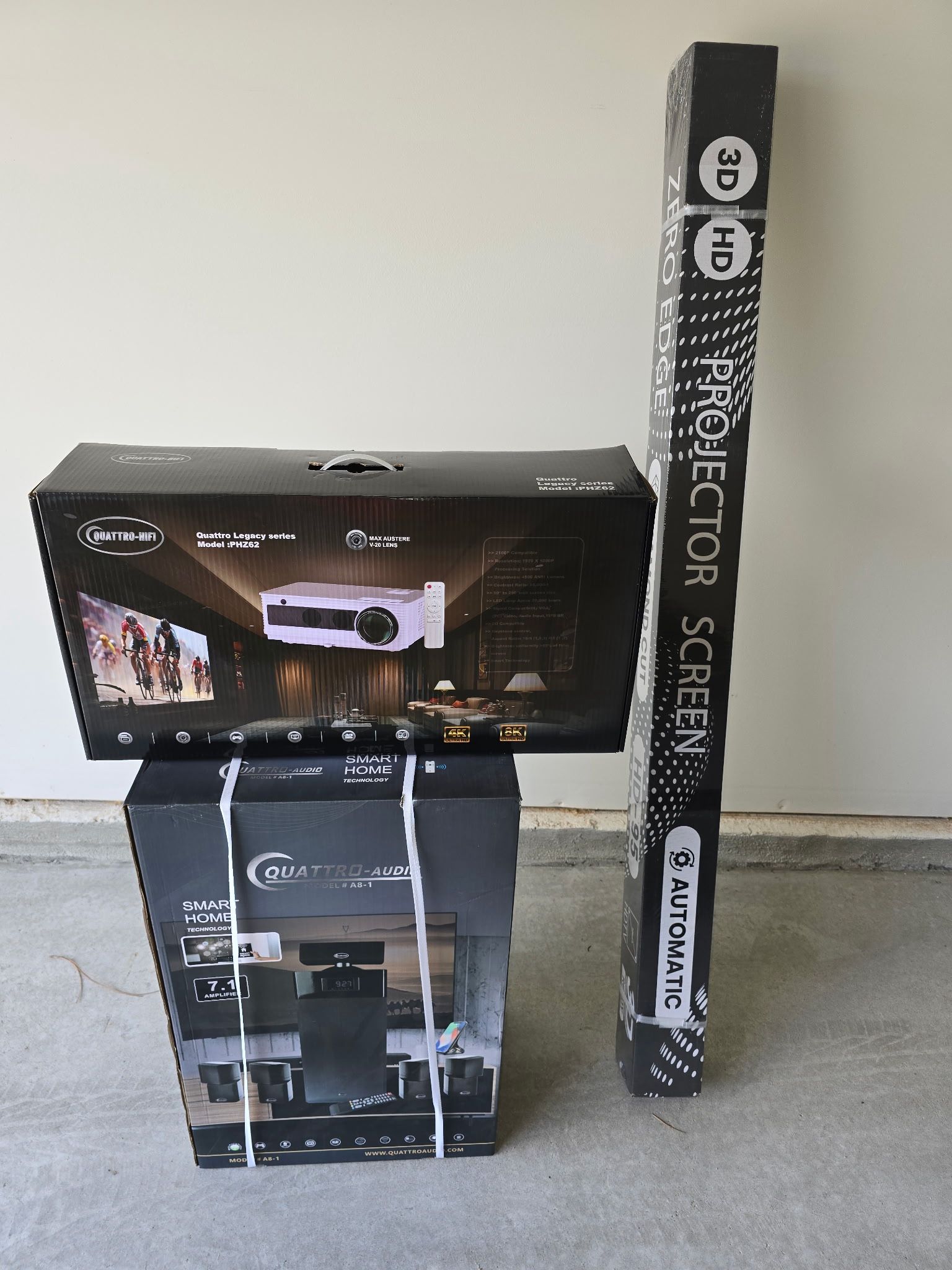 PROJECTOR SCREEN HOME THEATER SYSTEM