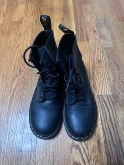 Dr. Martens Black Leather Lace-Up Boots