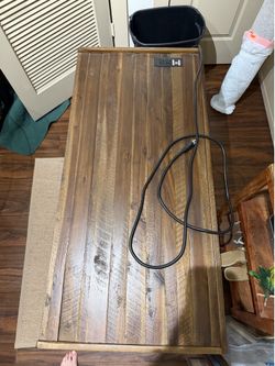 Industrial Rustic Computer Desk with Power Outlets & USB Ports”