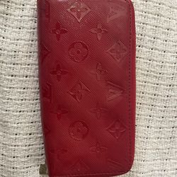 Red Louis Vuitton Wallet Gently Used