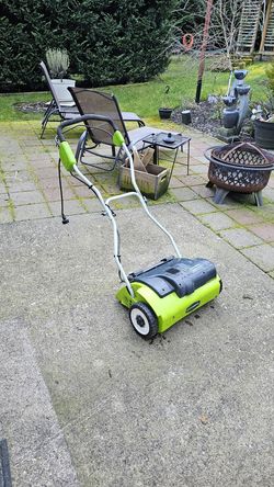 Greenworks Dethather, , green 15 in. Corded Dethather.