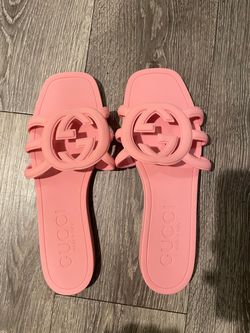Gucci Interlocking G Rubber Slide Sandals