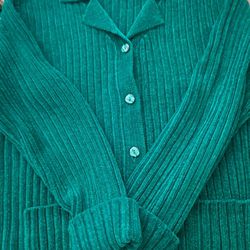 Kelly Green Cardigan Sweater