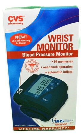 CVS Pharmacy Blood Pressure Monitor Digital Wrist Cuff Pulse Reader