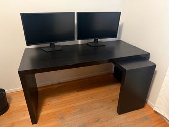 IKEA MALM Desk with Pull-Out Panel