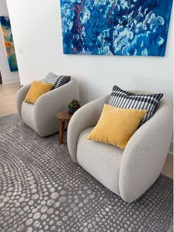 Set of two accent swivel chairs from Arhaus