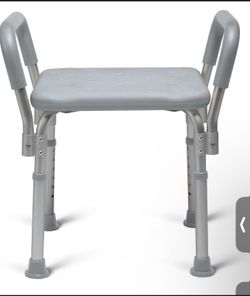 Medline Backless Shower Chair with Arms - 350 lb. capacity, Bench, Stool, Seat for Elderly, Seniors Independent Adult and Disabled Adults