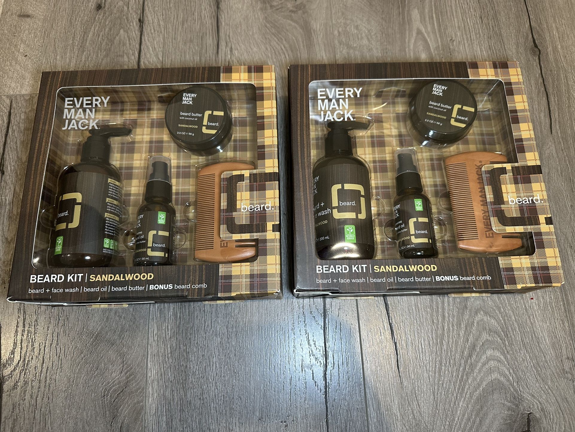 Every Man Jack Beard Kit Sandalwood Grooming Set Bundle