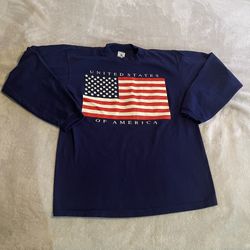 Vintage Galt Sand Sweatshirt Men Medium Blue USA Pullover Sweater 90s Graphic