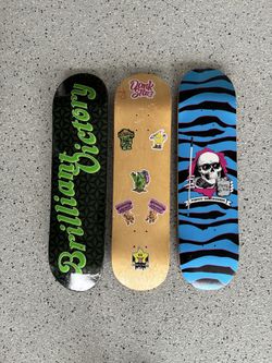 3 Bundle Lot of Skateboard Decks. New w/ a little Scuffing. All 8.0.