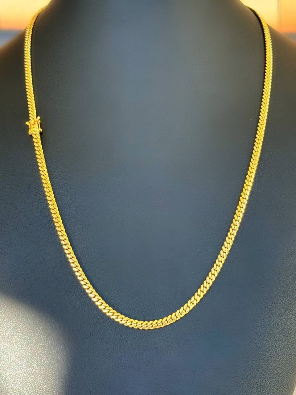 10k solid Yellow Gold brand New Cuban link 22β Chain necklace 18.4 grams 3.5mm
