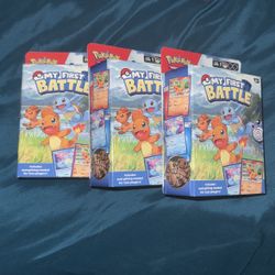 3 **BRAND NEW**, Sealed Pokemon *My First Battle” Card Set 