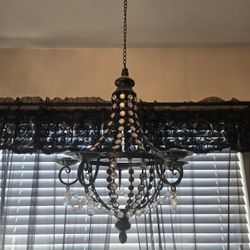 Black Rhinestone Chandelier 