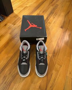 Jordan 3 black cement 2024 size 10.5
