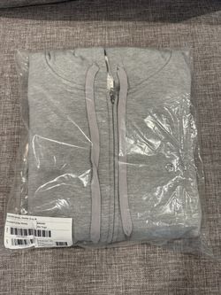 Alo MEDIUM Full Zip Hoodie Heather GREY Color BRAND NEW