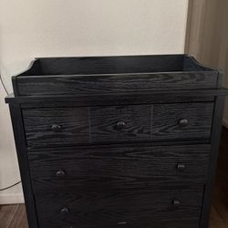 Black Dresser With Changing Top
