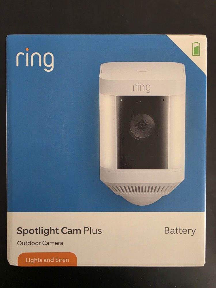 Ring
Spotlight Cam Plus, Battery - Smart Security Video Camera with LED Lights, 2-Way Talk, Color Night Vision, White