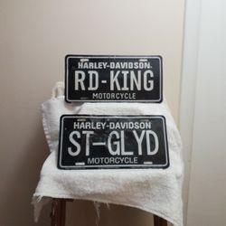 2 License Plates...   Street Glory.    &     Road King