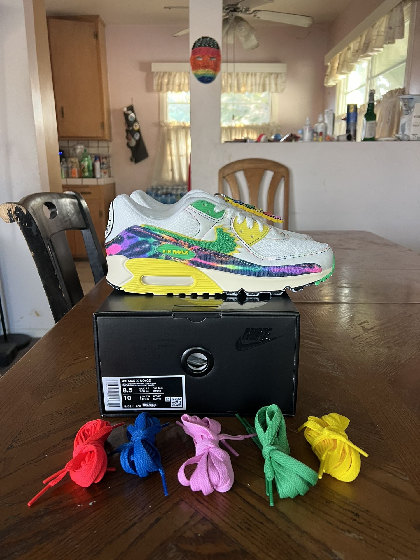 Nike Air Max 90 Grateful Dead University of Oregon Grateful Ducks Size 8.5