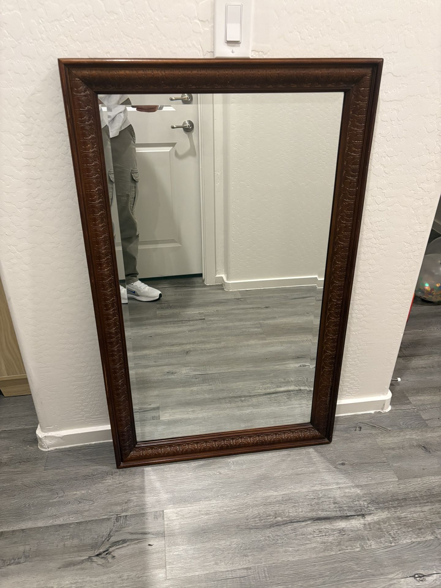 Large Wood-Framed-Mirror