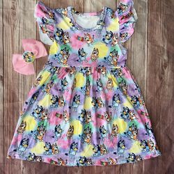Bluey Twirl Boutique Dress