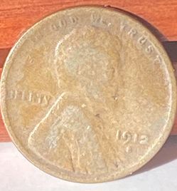 1912 -S LINCOLN ONE CENT ( WHEAT EARS)