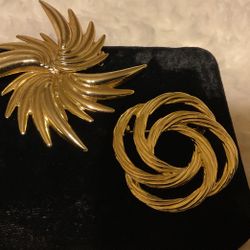 Vintage Goldtone Brooches 