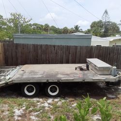 8x16 Aluminum Flatbed Dovetail Utility Trailer