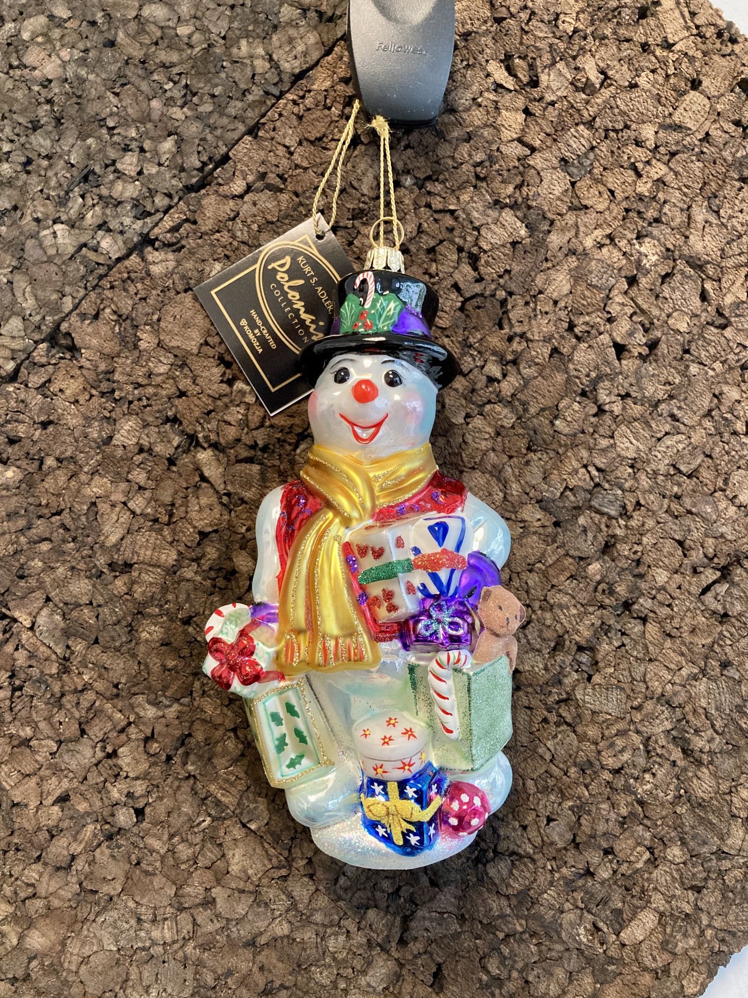 Kurt Adler Polonaise Snowman Limited Edition Blown Glass Komozja