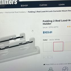 Folding 2 Rod “load-n-lock” Gunwale Mount Rod Holders