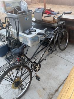 Black Tandem Bicycle Crestline