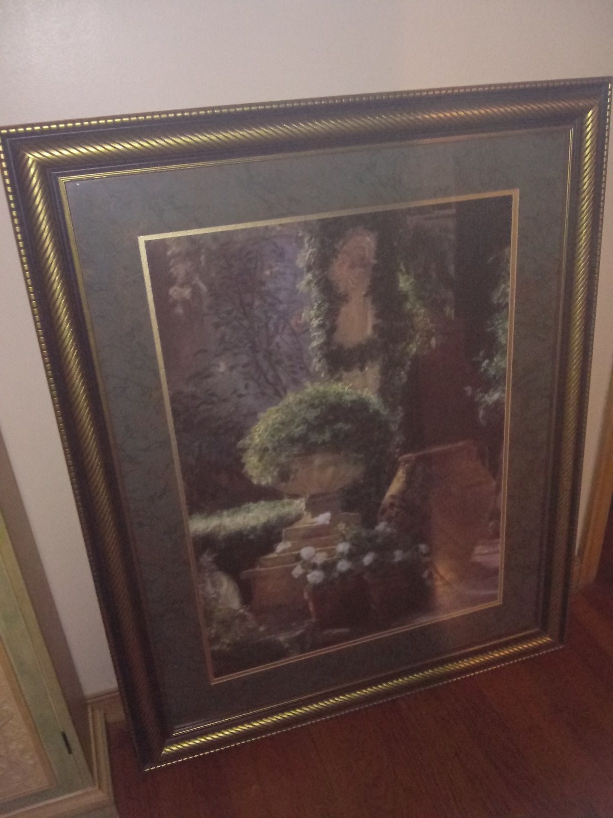 Beautiful large European topiary art picture
