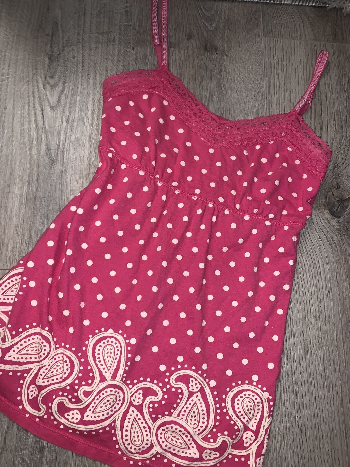 aeropostale y2k polkadot camisole