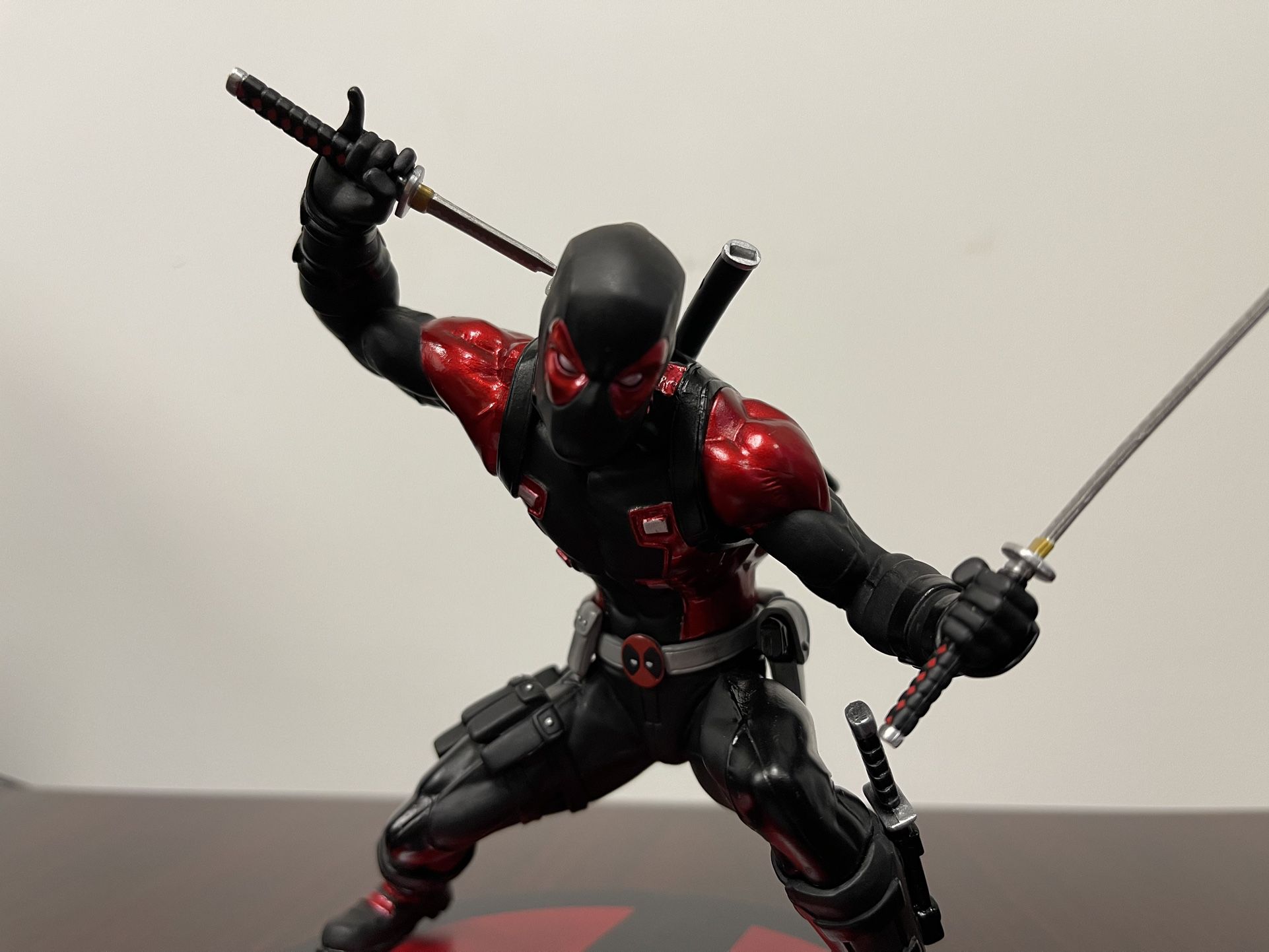 Deadpool Black Suit Statue