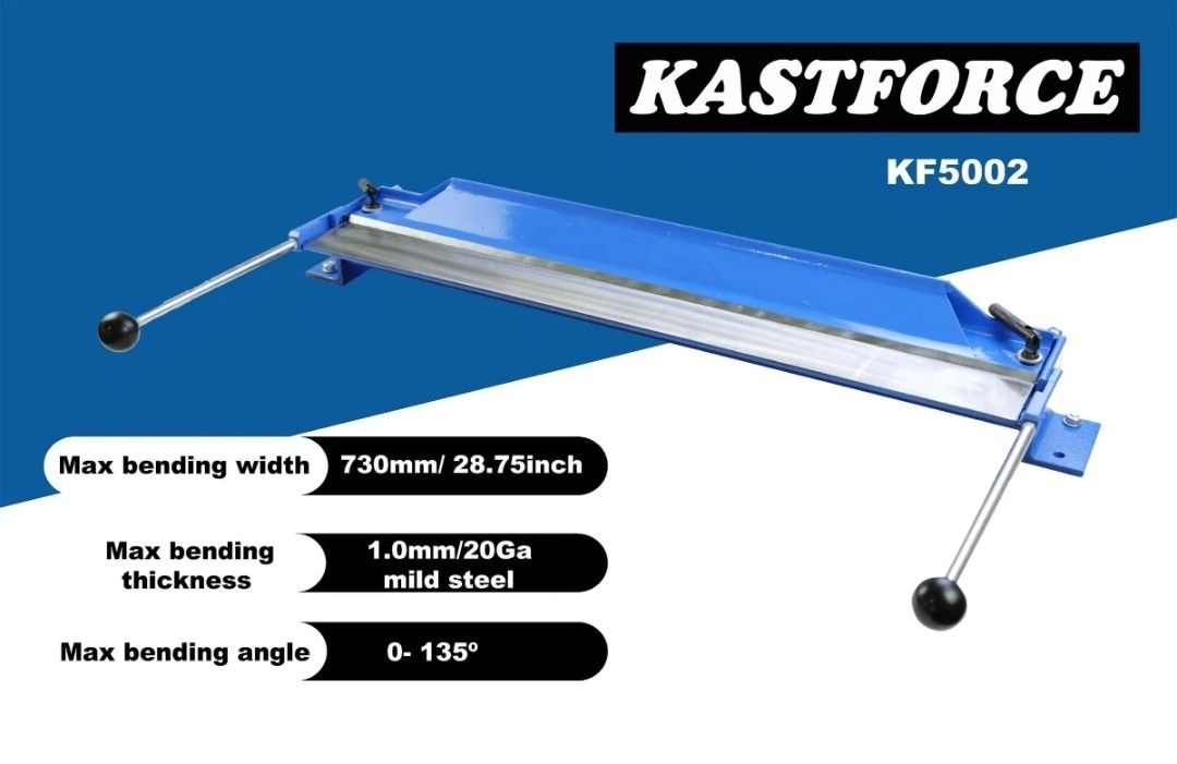 KASTFORCE KF5002 Steel Bending Brake Sheet Metal Bender 28 Inch (730mm) 20 Ga (1.0mm) Capacity