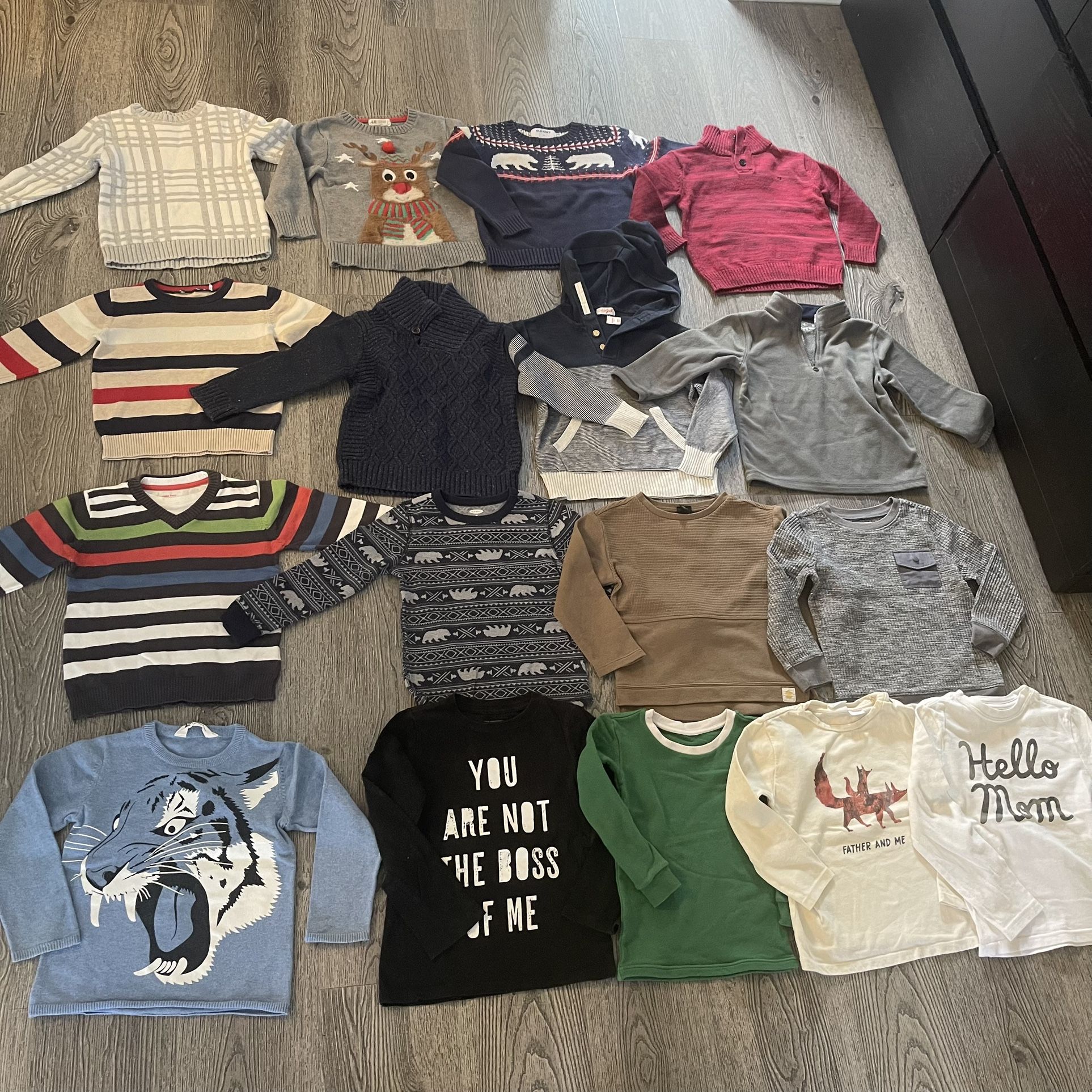 Boys sz 3-4t warm knit sweaters & tops - bundle of 15+2