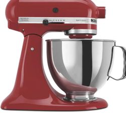 BRAND NEW-KitchenAid- Artisan 5 Qt. 10-Speed Empire Red Stand Mixer with Flat Beater, 6-Wire Whip and Dough Hook Attachments
