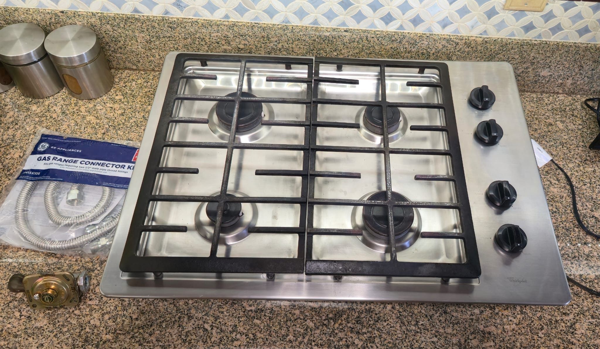 Used Whirlpool 30 inch gas stove top works Good
