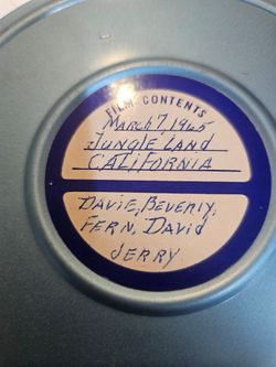 8mm Home Movie Film Reel March 7 1965 Jungle Land California Doc Travel Jerry