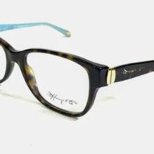 Tiffany & Co. TF 2084 8015 Rectangle Havana Blue Eyeglasses Frame 53-17-140

