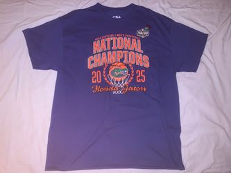 University of Florida Gators NCAAM 2025 Men’s Basketball Champions CSA Blue Shirt; Men’s XL