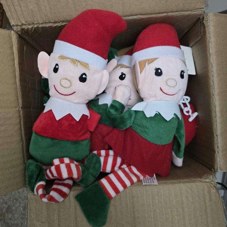 New Elf Christmas Dolls Boy & Girl