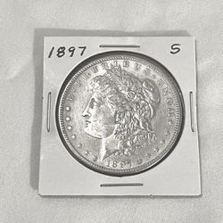 Uncirculated 1897-S Morgan Silver Dollar