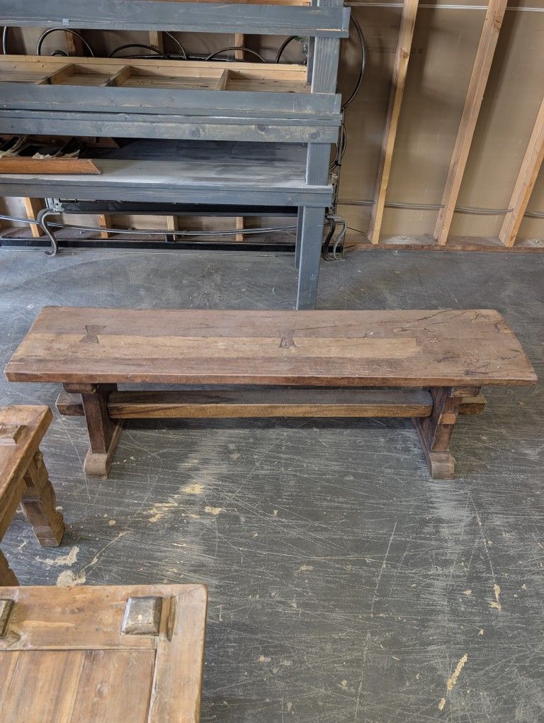 Vintage Style Colonial Indonesian Chairs+Bench