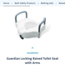 Guardian Raised Toilet Seat With Handĺes