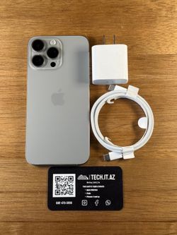 📱 iPhone 15 Pro Max | 256GB | Natural Titanium | Cricket Only | Hablo Español